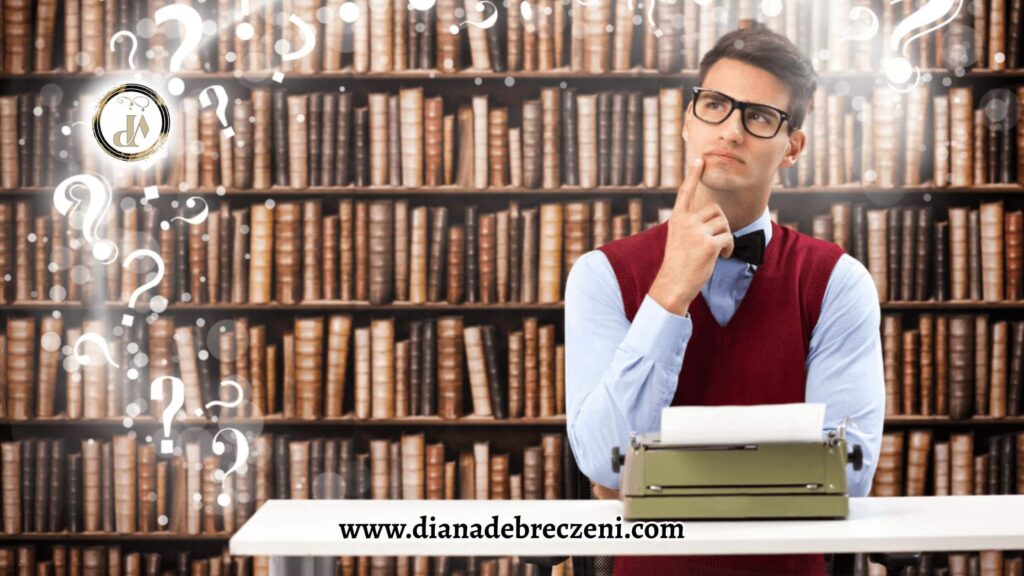 Man reflecting in a library, symbolizing mindful thinking and focus improvement techniques