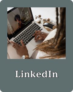 Diana Debreczeni's LinkedIn card for personal brand website.